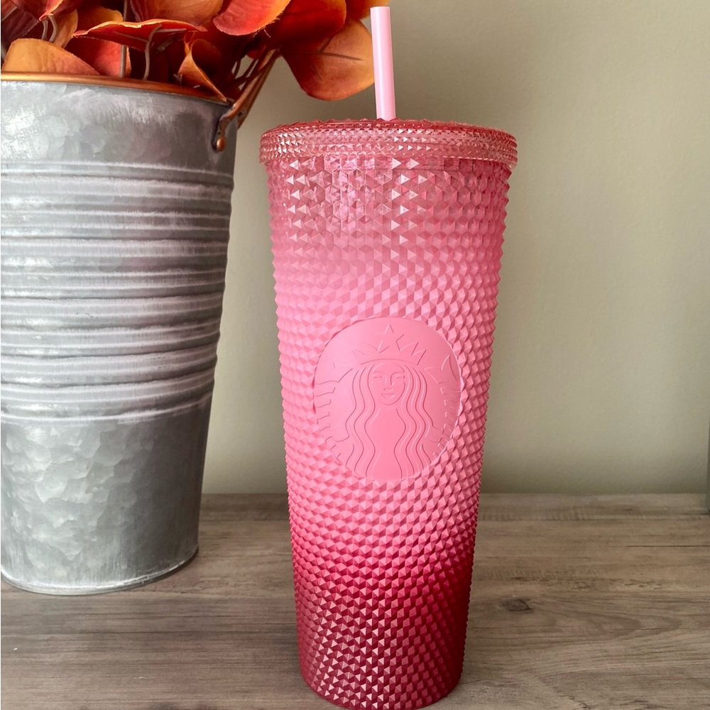 STARBUCKS Pink Blush Waxberry Ombre Studded Tumbler